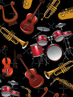 Music Instruments Drum Set Jazz Rock Bands Shirt