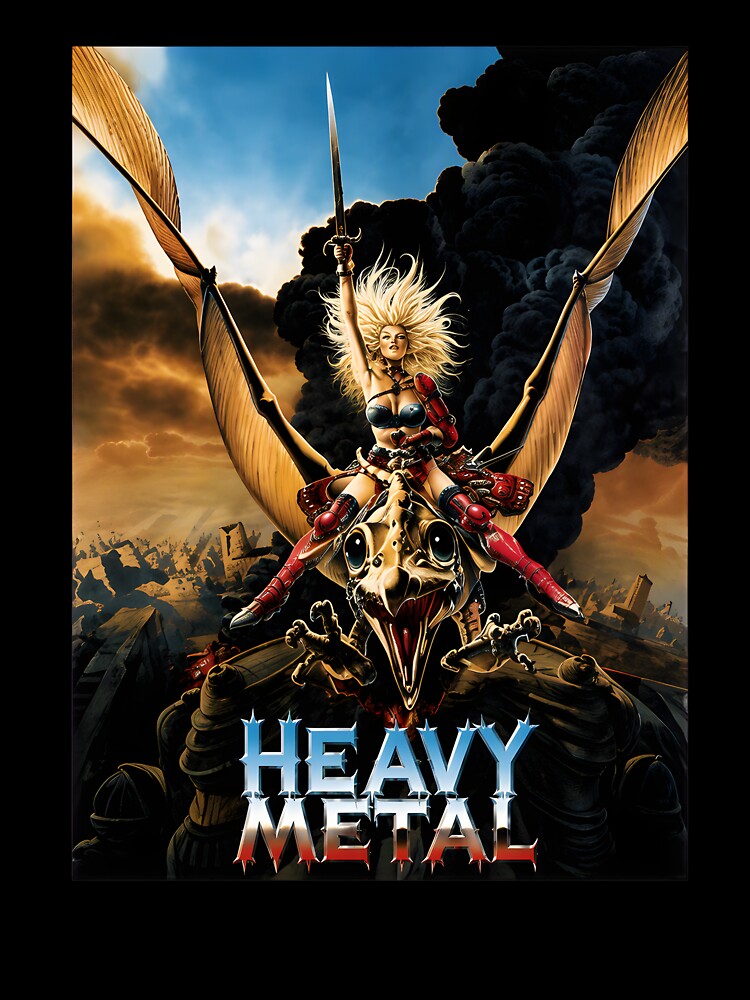 Epic Warrior On Winged Beast Heavy Metal Art Shirt