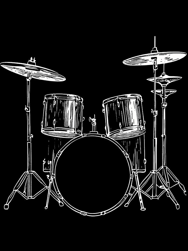 Drums Music Instrument Illustration Drums Shirt