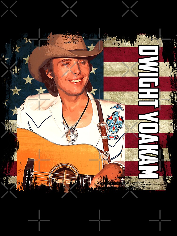 Retro American Flag Dwight Yoakam Music Fan Shirt