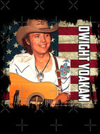 Retro American Flag Dwight Yoakam Music Fan Shirt