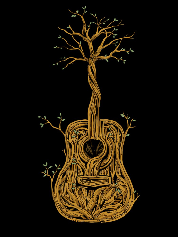 Tree Acoustic Guitar Roots Vintage Shirt