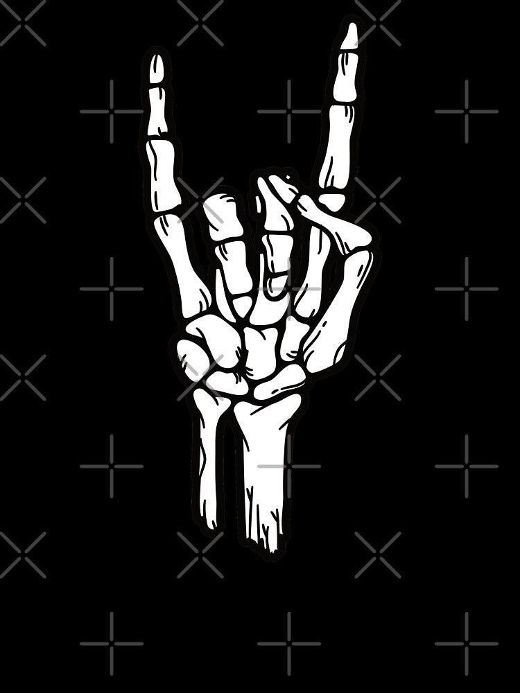 Rock And Roll Skeleton Hand Shirt
