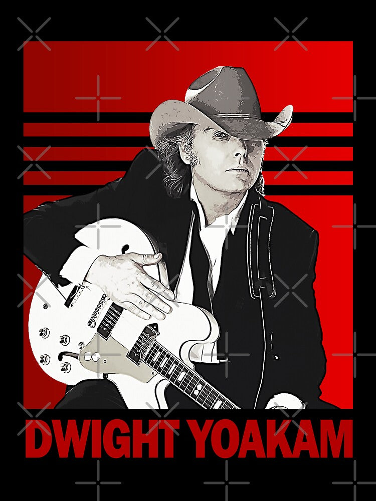 Retro Dwight Yoakam 80s Aesthetic Fan Art Tribute Shirt