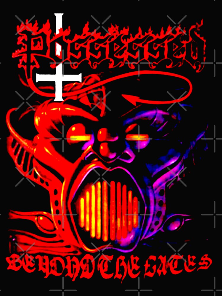 Face Red And Purple Typography Thrash Metal Shirt