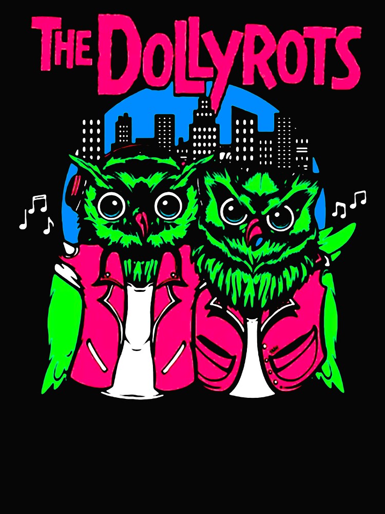 Pink Typography Alternative Rock Owl Shirt