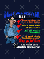 Billy Joe Shaver Has Shirt