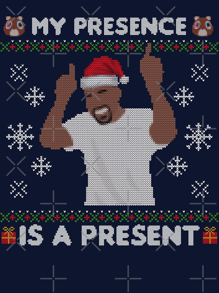 Kanye West Ye Hip Hop Rap Ugly Christmas Sweater My Presence Is A Shirt