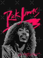 RICK JAMES 80S STYLE BLACK BACKGROUND Shirt