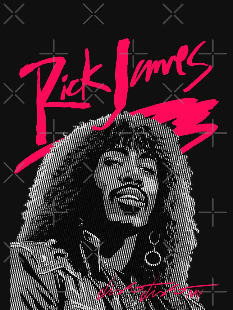 RICK JAMES 80S STYLE BLACK BACKGROUND Shirt
