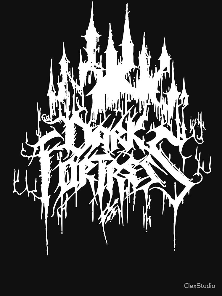 Dark Fortress Logo In White Shirt
