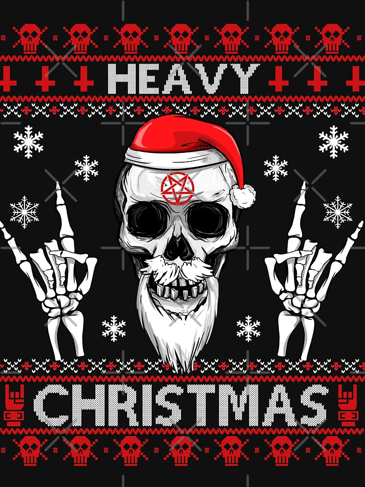 HEAVY CHRISTMAS - Ugly Xmas Sweater - HEAVY DEATH BLACK METAL Rocker Shirt