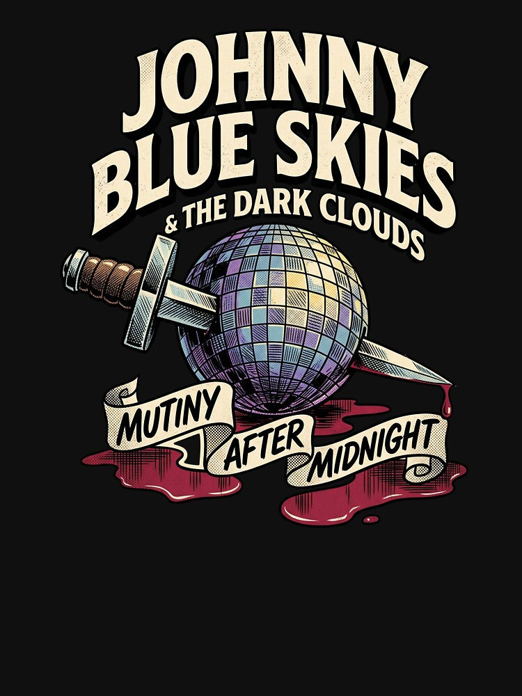 Retro Midnight Mutiny Edgy Disco Ball Vintage Graphic Shirt
