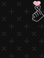 Kpop Korean Finger Heart Pattern Shirt