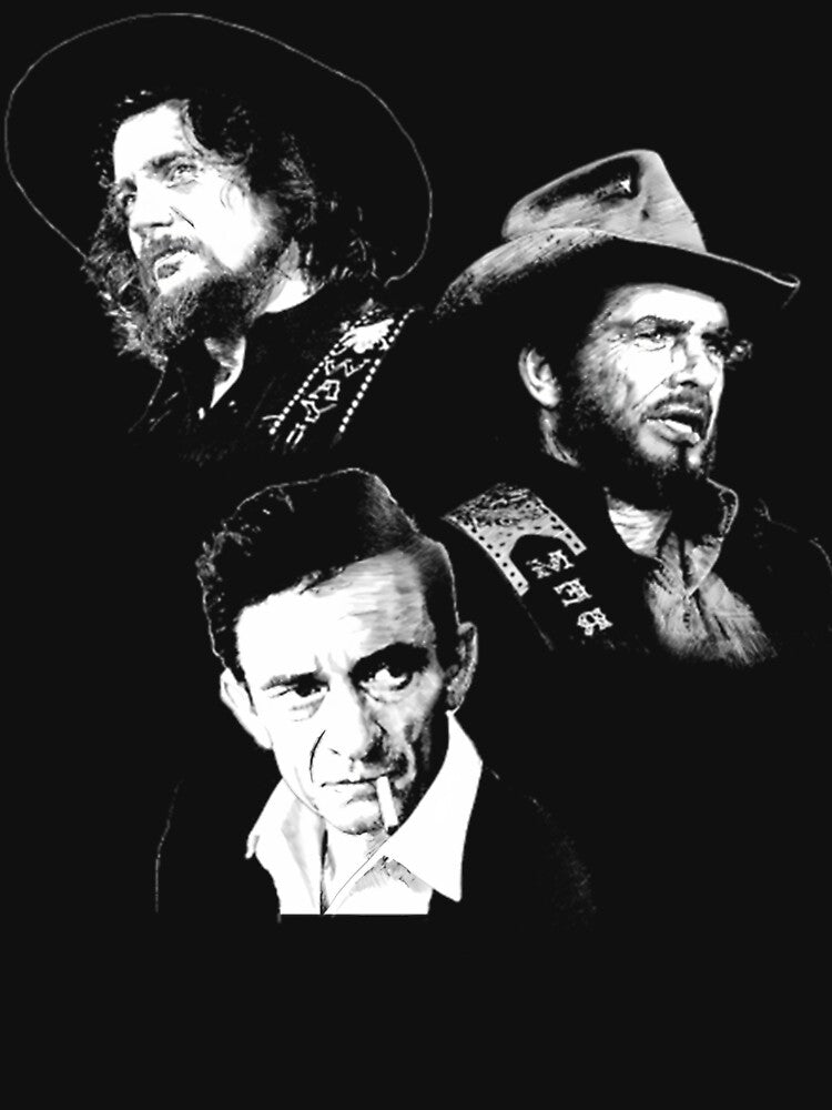 Outlaw Country Legends Johnny Cash Waylon Jennings Merle Haggard Shirt
