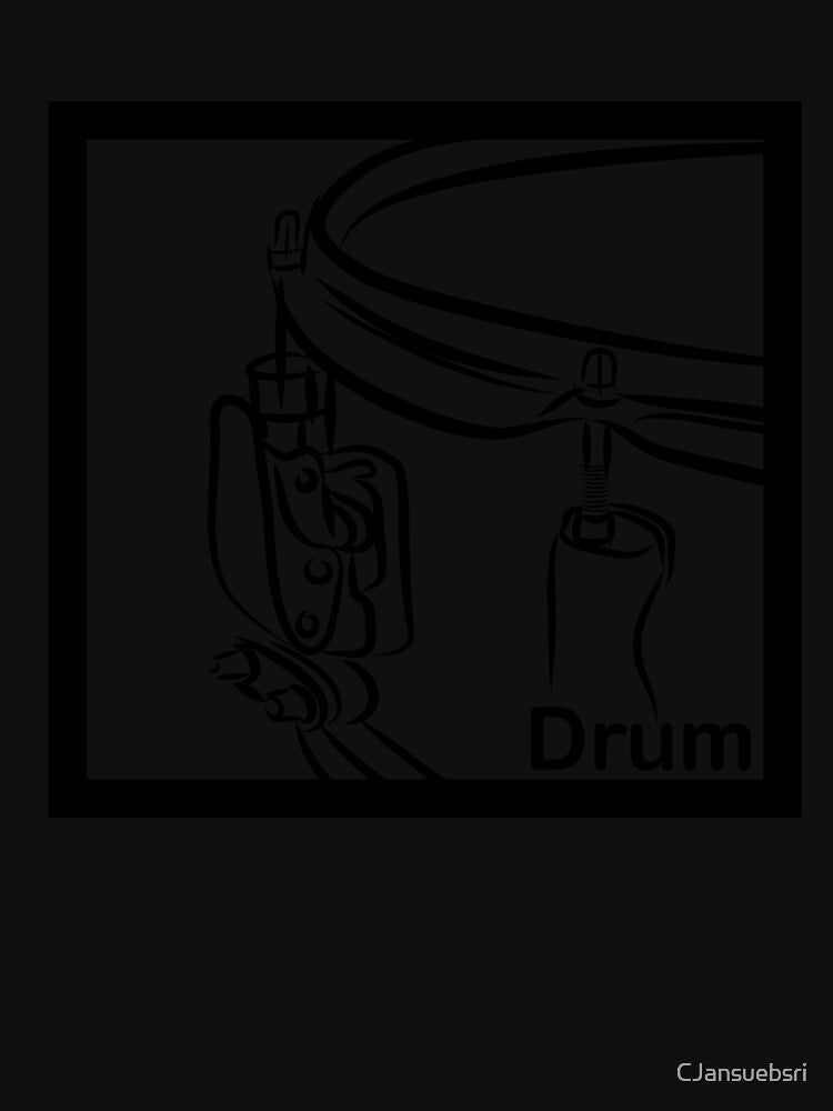 Line Art Drawing Part Of Snare Drum Shirt