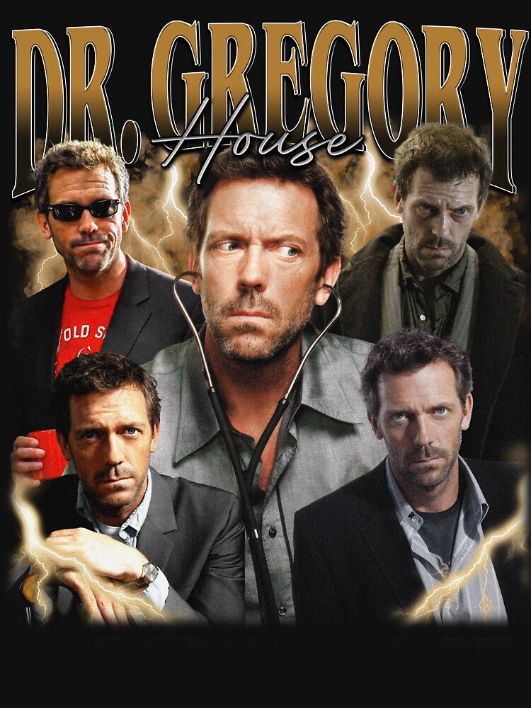 Dr Gregory House Retro Fan Art Funny Vintage 90s Shirt