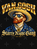 Van Gogh Starry Night Gang 90s Rap Bootleg Shirt
