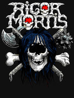 Skeleton Skull Battle Axe Mace Crossbones Shirt