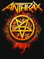 Anthrax Thrash Metal Pentagram Fire Shirt