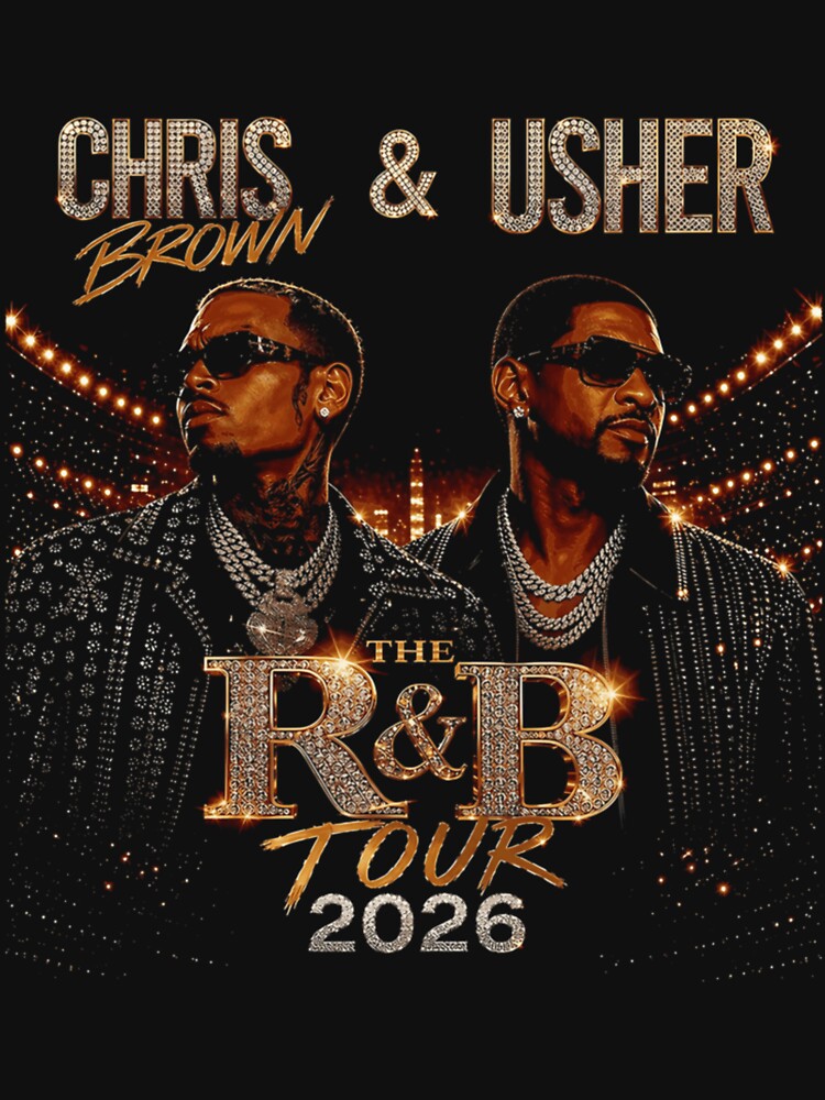 Chris Brown Usher R&B Tour Concert Graphic Design Shirt