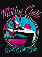 Mötley Crüe Retro Sunset Heels Design Shirt