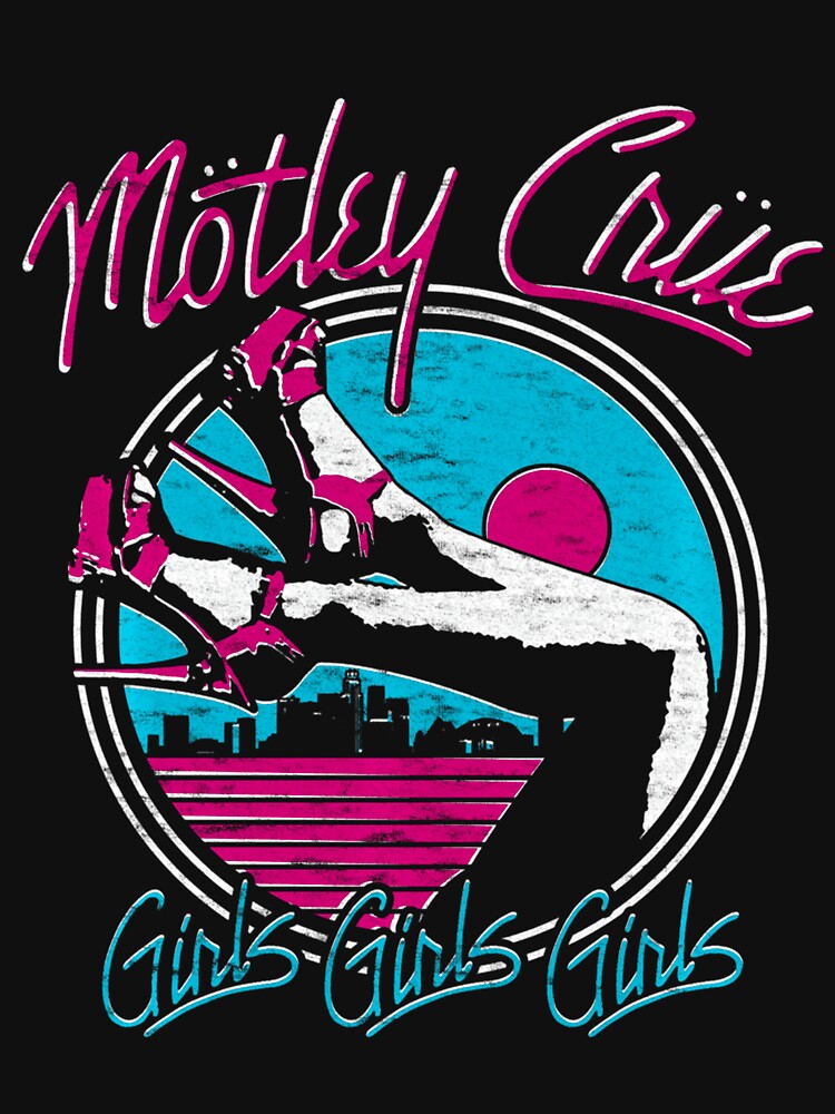 Mötley Crüe Retro Sunset Heels Design Shirt