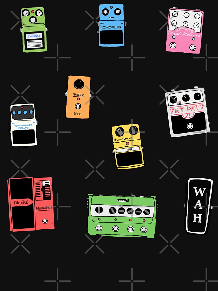 GUITAR PEDALS Pack All Over Print Mug Recording Studio Engineer Shirt