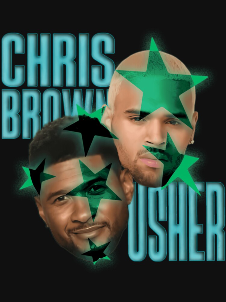 Chris Brown Usher Colorful R&B Star Portrait Design Shirt