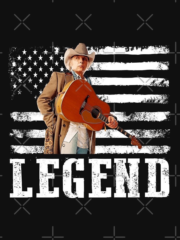 Distressed American Flag Dwight Yoakam Music Legend Shirt