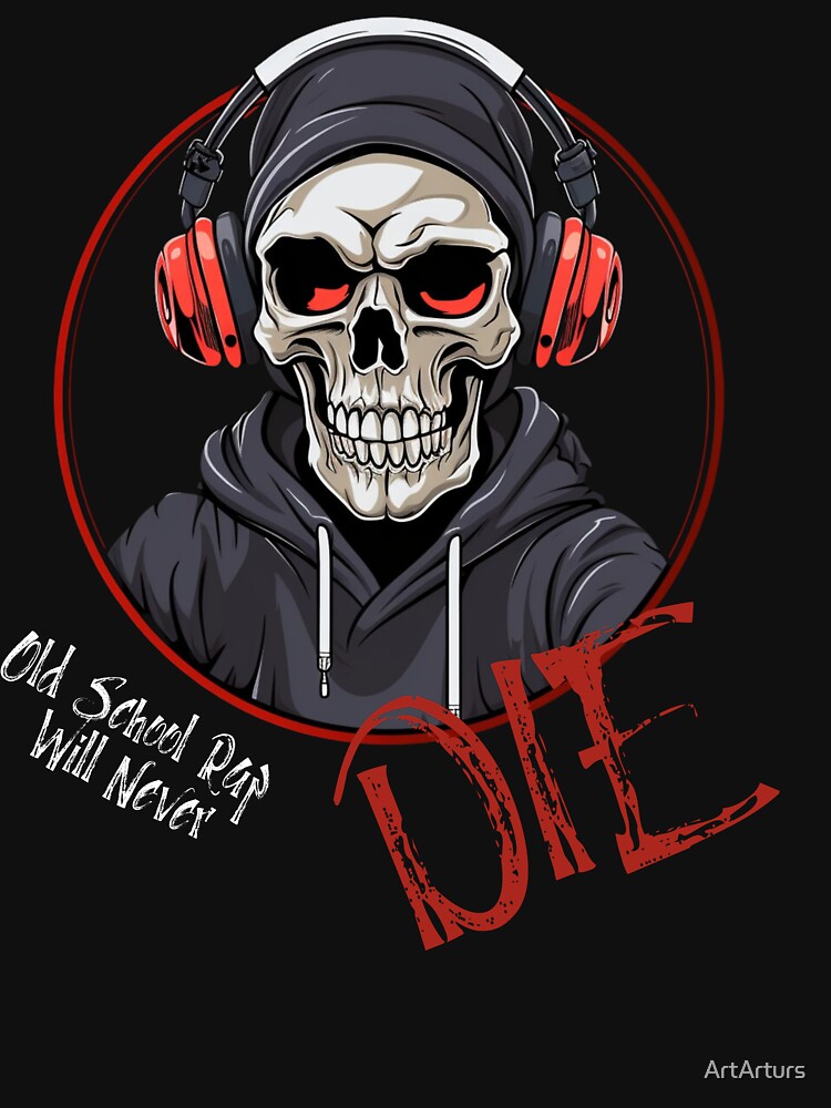 Old School Rap Skull Music Shirt
