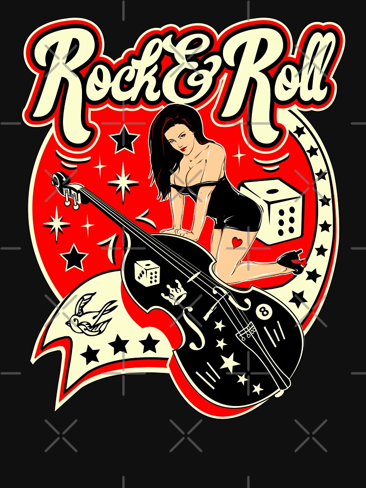 Rockabilly Pin Up Girl Vintage Rockers Retro Rock And Roll Shirt