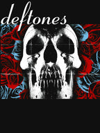 Deftones Alternative Rock Skull And Red Roses Floral Music Shirt
