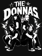 The Donnas Punk Rock All Female Band Lightning Stars Art Shirt