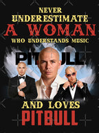 Never Underestimate A Woman Who Loves Pitbull Shirt
