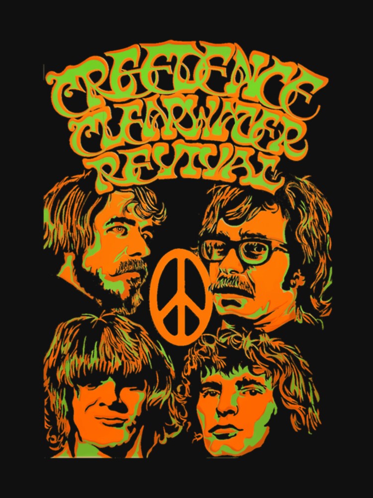 Creedence Clearwater Revival Psychedelic Peace Design Shirt