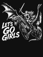 Lets Go Girls Dragon Rider Warrior Sword Shirt