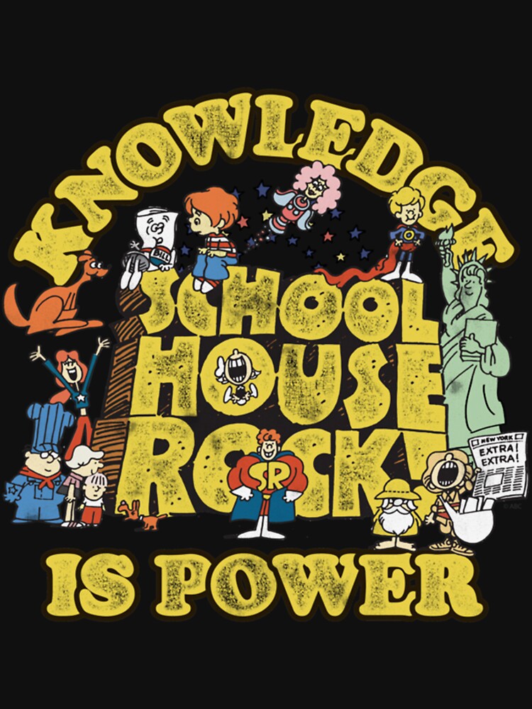 Schoolhouse Rock Knowledge Is Power Logo Group Shirt