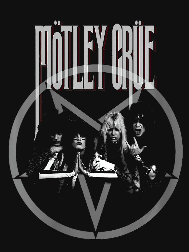 Mötley Crüe Prayer Pentagram Logo Design Shirt