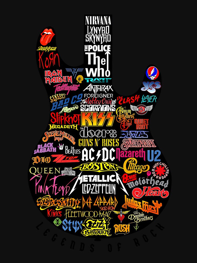 Legends Of Rock Band Logo Guitar V2 Shirt