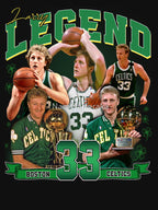 Larry Bird Legend Basketball Signature Bootleg Rap Shirt