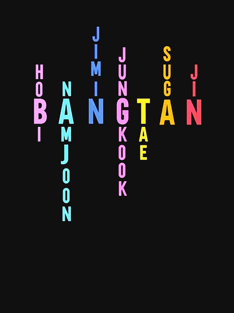 Bangtan Member Names Shirt