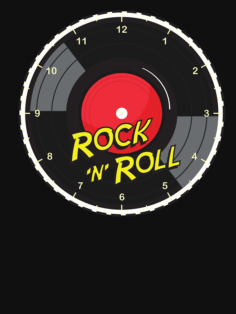 Wall Clock Vinyl Record Rock And Roll Shirt