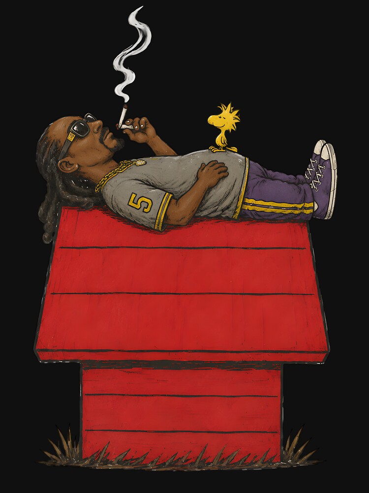 Snoopy Dog Or Snoop Dogg Funny Snoop- Y -Dogg And Woodstock Shirt
