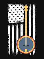 American Flag Banjo Player Bluegrass Music Patriotic Banjo Gear Shirt