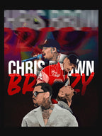 Chris Brown Breezy Portrait Collage Fan Art Design Shirt