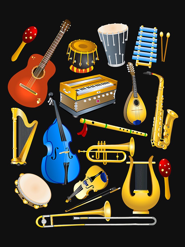 Cute Little Boys Musical Instruments Fans Shirt