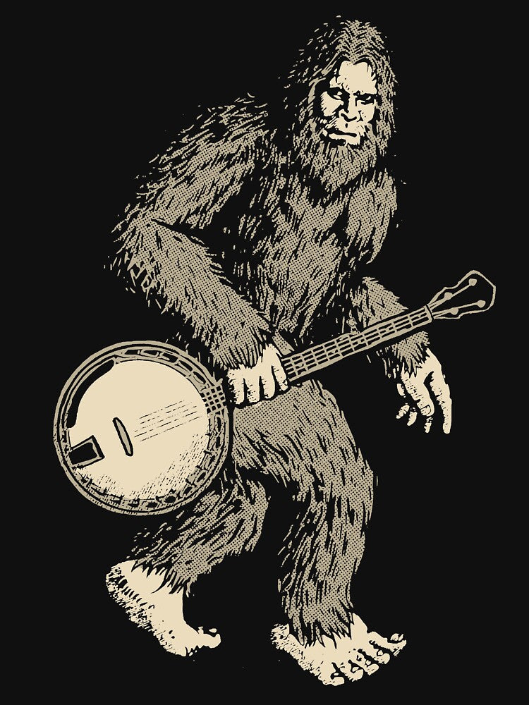 Grassquatch! Bigfoot With Banjo Funny Bluegrass Sasquatch Shirt