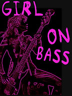 Girl On Bass Shirt