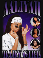 Retro Baby Girl 90s R&B Diva Collage Design For Music Lovers Shirt